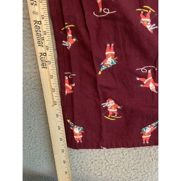 Old Navy L Large Red Santa Flannel Drawstring Cotton Pajama Lounge Pants - Picture 7 of 7